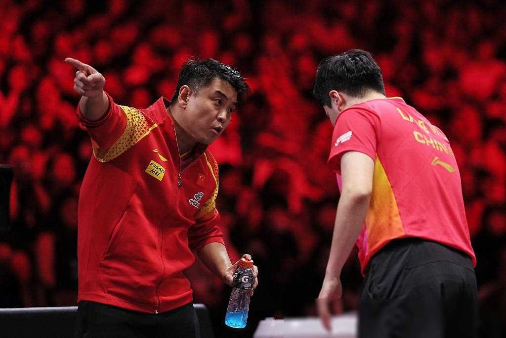 关于中国乒乓球队鏖战法国乒乓球队，波尔统治全场的信息